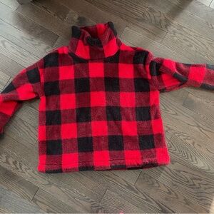 Cozy Red and Black Plaid —loft women’s pull over